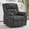 Electric TV Chair, Massage Chair with Heat Function, Recliner with Footrest, 2 Side Pockets, Drink Holder, USB Ports, Grey.[Old SKU:N653P069G]