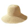 Women's Wide-Brimmed Straw Sun Hat Foldable Summer Fisherman's Hat Breathable Slimming for Outdoor Travel and Beach Use