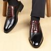Fashion Men Dress Shoes Fashion Business Casual Leather Shoe Handcrafted Oxford Shoes Luxury Wedding Shoes for Men Lace Up Leather Shoe