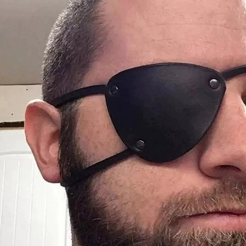 Medievals Knights Pirate Eye Patches Leather Eyepatch Eye Mask Renaissances Medieval Pirate Costume Halloween Cosplay