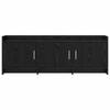 TV Stand 130 x 33 x 47 cm Black Oak Particleboard
