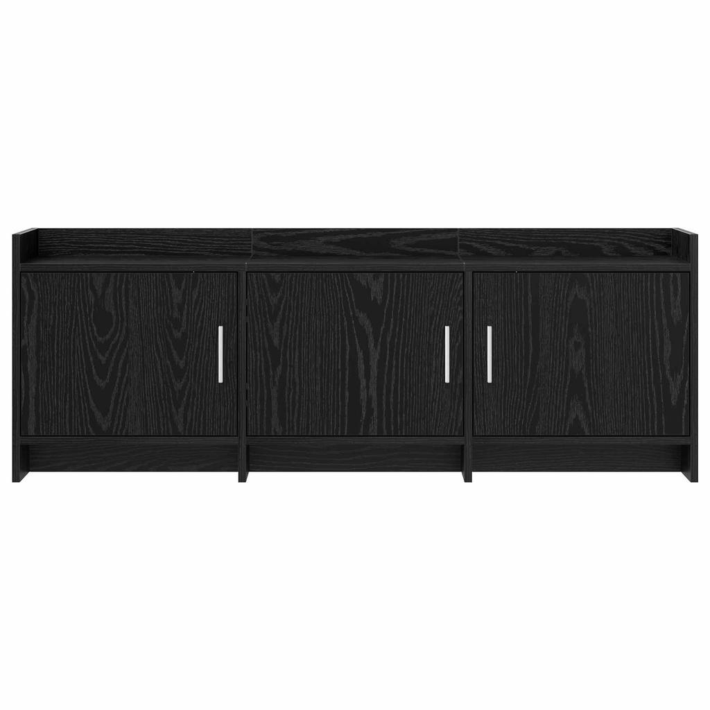 TV Stand 130 x 33 x 47 cm Black Oak Particleboard