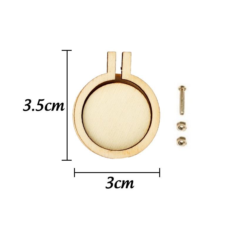 10 STÜCKE Mini Stickrahmen Holzring Rund Kreuzstichrahmen Kreis für DIY Anhänger Stickrahmen Bastelornamente