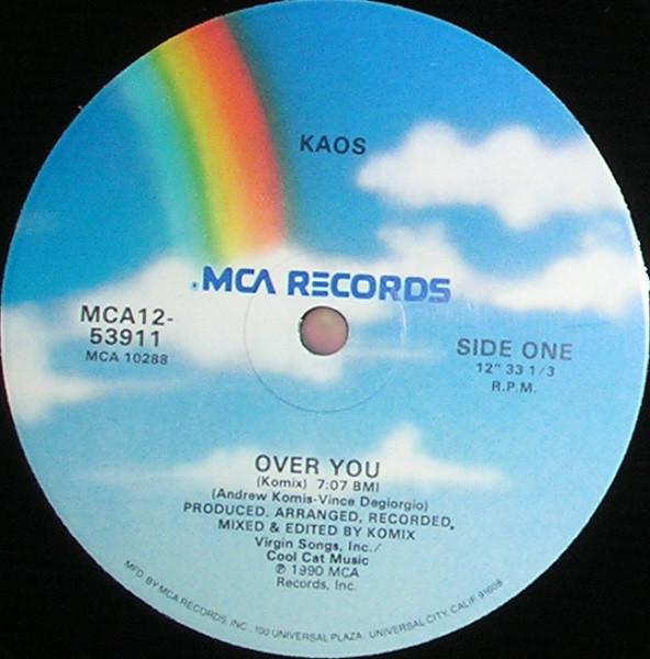 

12inch Record KAOS - Over You MCA1253911 MCA Records 1990 US Dance & Electronica Used