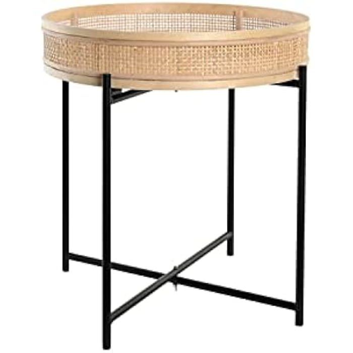 Jardinière - DKD HOME DECOR - Standard - Métal Et Rotin - Noir - 43x43x46 Cm