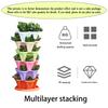 Vertical Planter Tower Garden, 3 Tiered Planter Stackable Herb Garden Planter with Movable Casters and Bottom Indoor and Outdoor