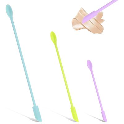 Set Mini Spatule de Machiaj din Silicon - Răzuitoare Reutilizabile pentru Cosmetice & Borcane de Bucătărie. Design subțire extrage până la ultima picătură. Culori multiple