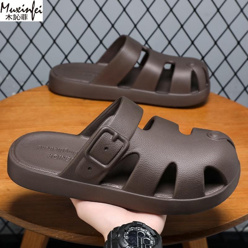 Slippers Men's Summer New Breathable Hollowed Out Korean Version Sandals Soft Sole Comfortable Casual Shoes Free Shipping Shoes