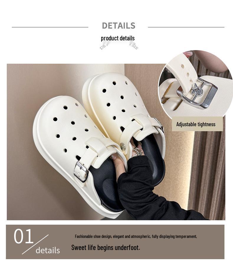 2026 Women's Summer EVA Closed-Toe Half-Slippers - Non-Smelly, Versatile, Fashionable Outdoor Footwear