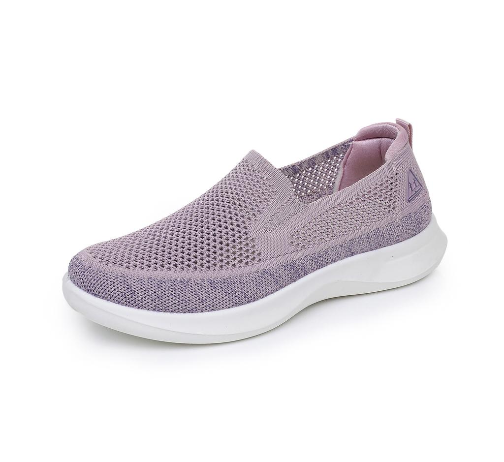 Fashion Senior - Friendly Knit Slip - on Sneakers Women, Breathable Non - Slip Casual Shoes, Versatile Leisure Footwear