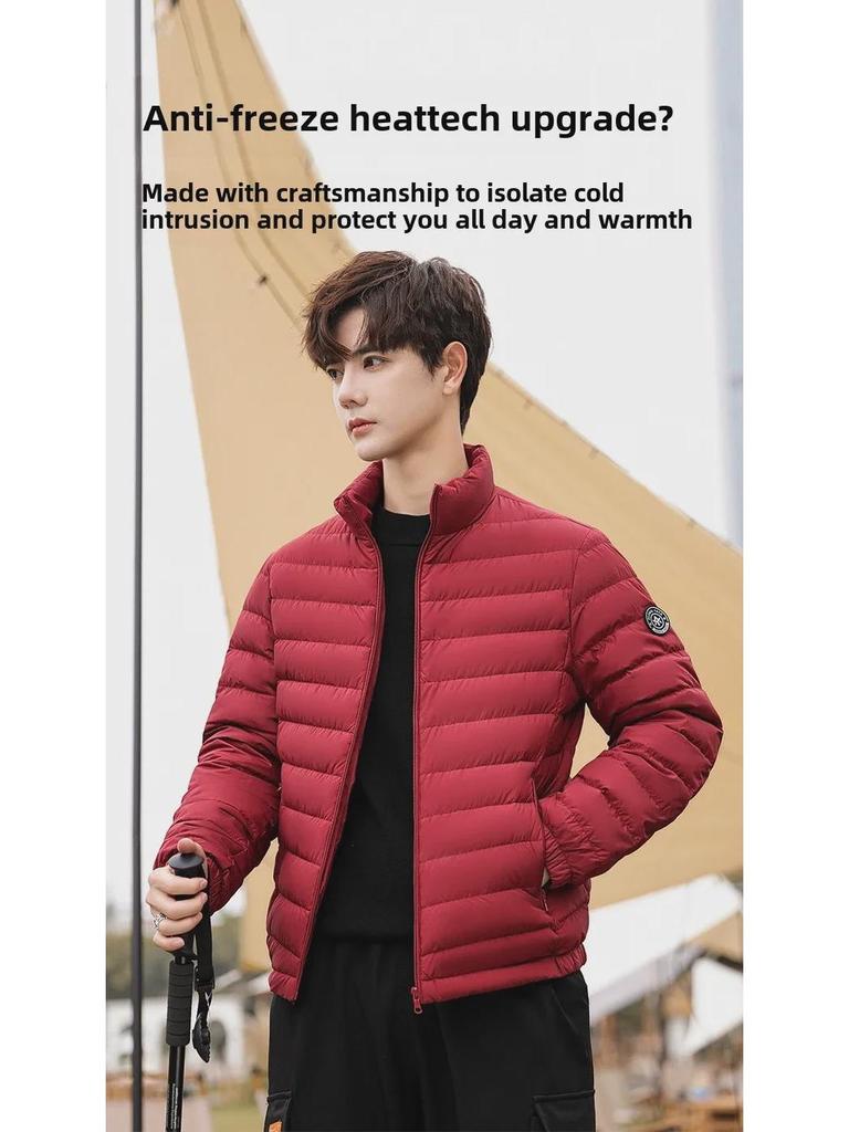 Herren YaYa Daunenjacke mit Stehkragen 2024: Winter Slim Fit, Kurz, Einfach, Warm, All-Match