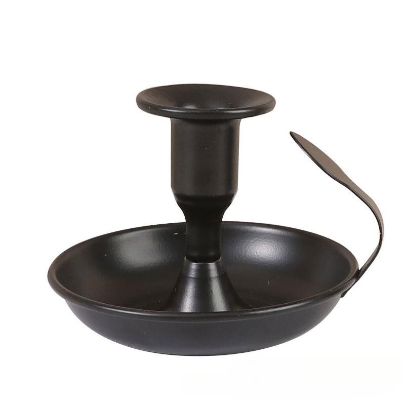 Candle Holders – Black 2pcs Retro Iron Taper Candlestick Holder Centerpieces for Wedding, Party, Xmas, Home Table Decor