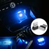 1/2x Car USB LED Atmosphere Lights Decorative Lamp Emergency Lighting Ambient Welcome LED Light Neon Plug Blue Auto Interior