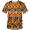 Summer Loose Plus Size T-shirt African Ethnic Style Trend 3D Printed Short Sleeved Men's Fashionable Short Sleeved T-shirt European and American