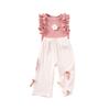 Girls' Flounce Top & Pants Set -Summer Outfit