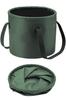 Foldable Bucket, Large Capacity, 20 Liters, Green (greenkhaki), Waterproof Dimensions 33cm Diameter X 24cm Height, 320g Uses Outdoor, Folding