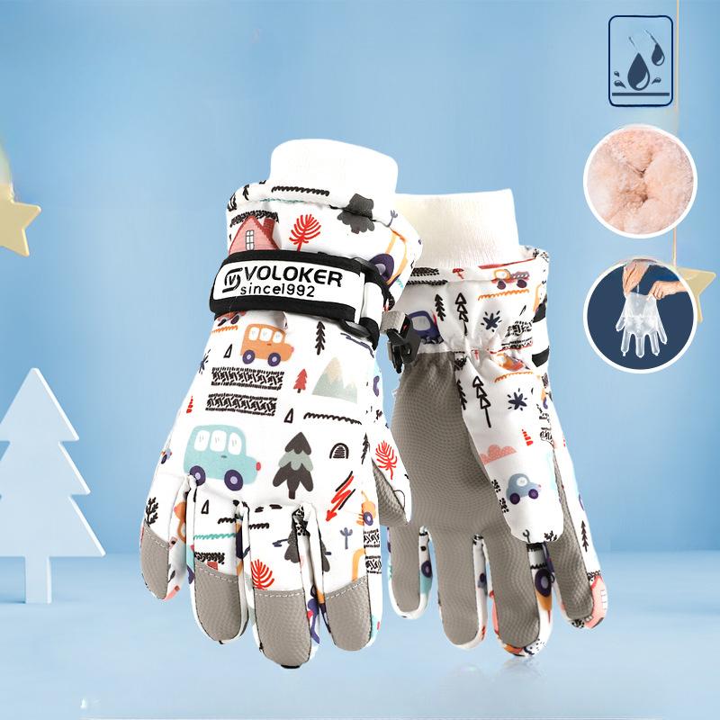 Kids Ski Gloves, Breathable Waterproof Kids Gloves Winter, Cold Weather Warm Snow Gloves for Cold Weather Outdoor Child Boys Girls