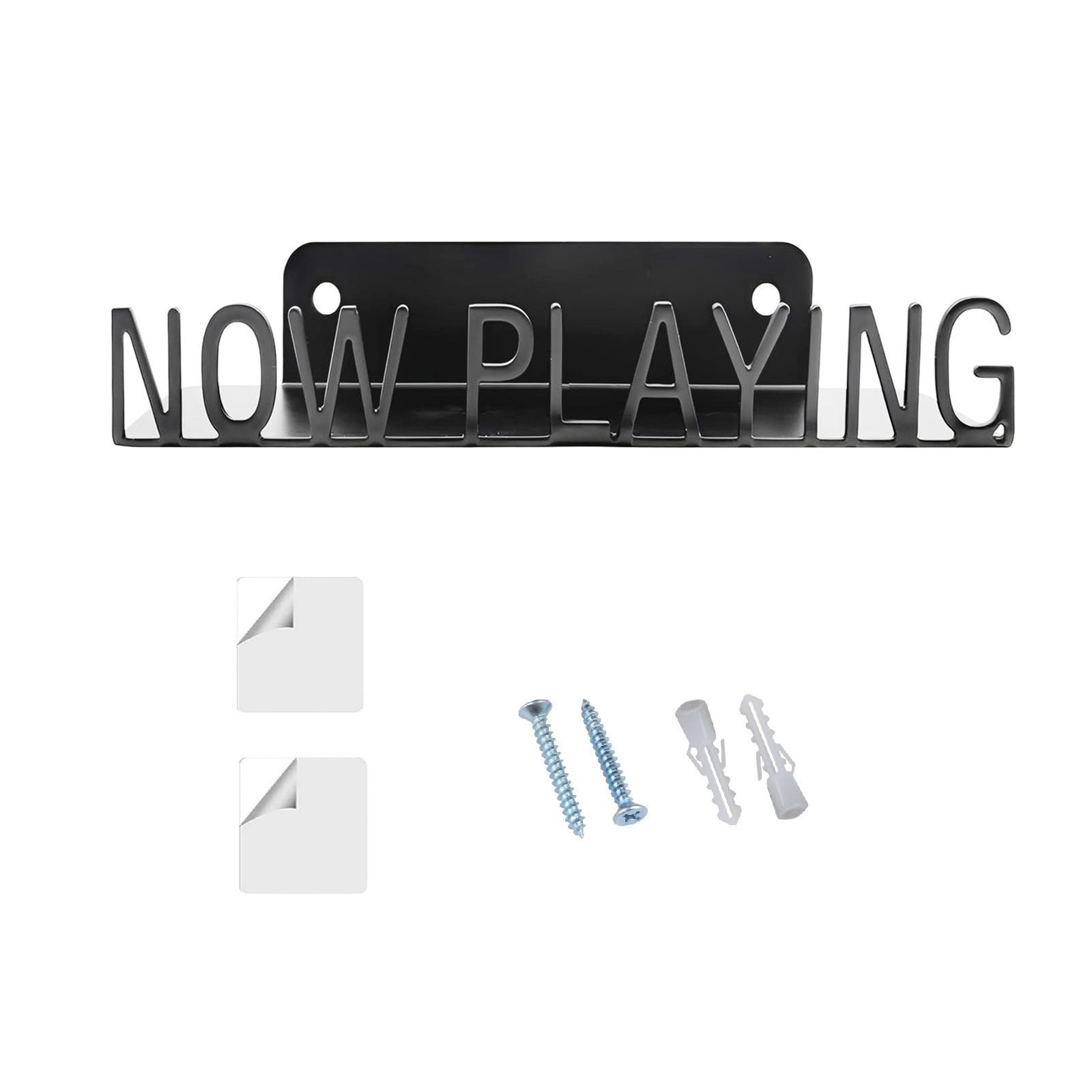 

Metal Now Playing Виниловая пластинка Стенд Настенный держатель для альбомов Дисплей Черный Современный Винтажный Виниловая пластинка Дисплей One Size чёрный