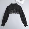 New High Quality Fashion Portable Beautiful Lace Sunscreen Shawl Chiffon Floral False Collar Clothes Accessories Girl