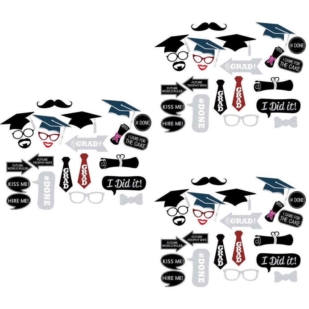 Premium Quality Graduation Photo Booth Props With Timeless Design And Fun Mustache On Stick