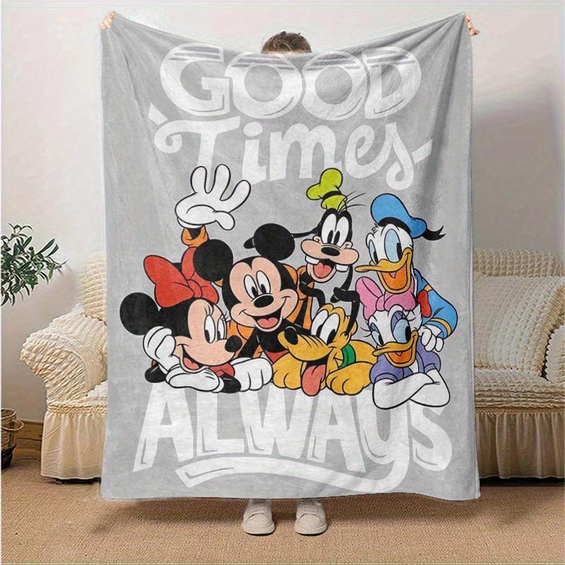 

1pc Good Times Always: Disney Characters Home Decor Fleece Blanket, Perfect Gift for Bedroom, Living Room, Travel, Camping, Car, Beach, Office Nap. Id 130x150cm