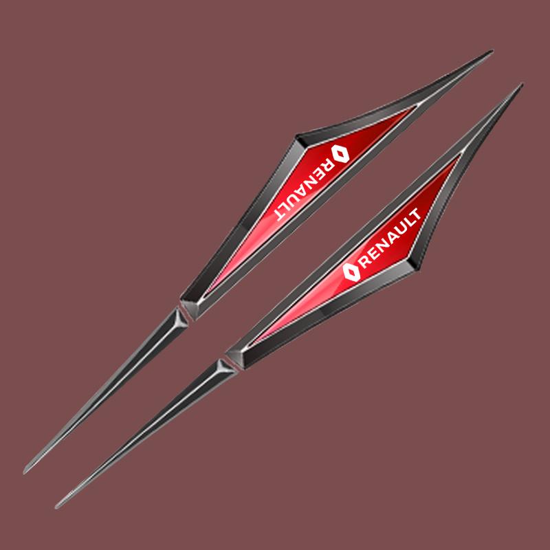 Innenaufkleber Kohlefaser Auto Kotflügel Seitenemblem Aufkleber Geeignet für Renault RS Koleos Captur Kadjar Megane Clio Ta