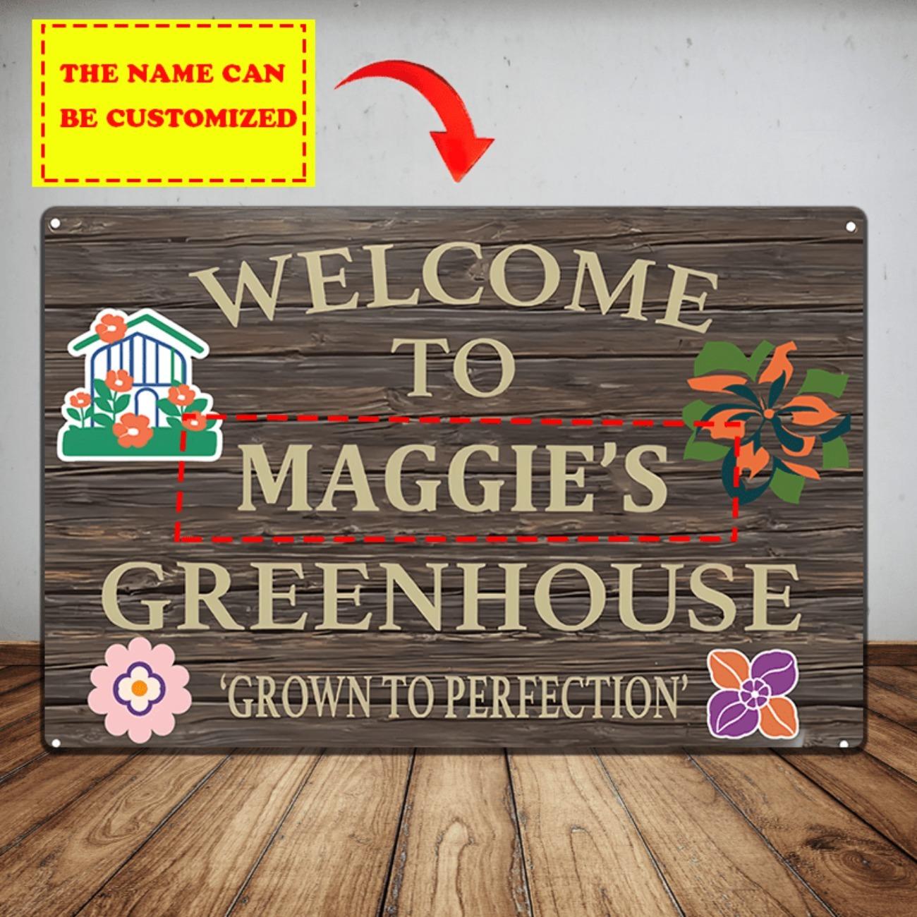 Customizable Wood Effect Metal Sign Personalized Wall Art Home Farmhouse Decor белый