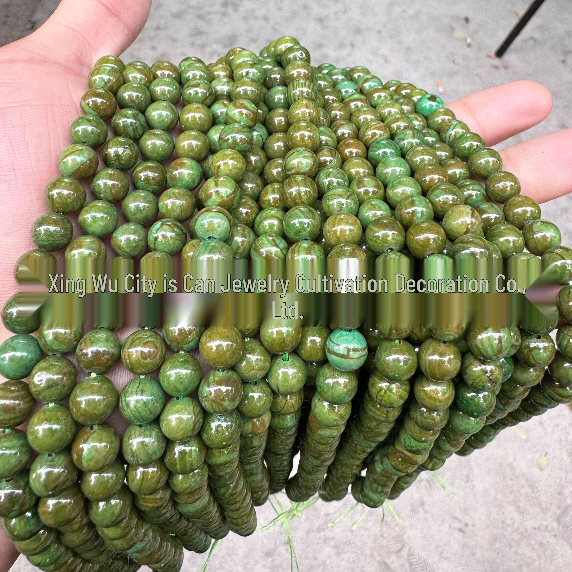 Optimized Natural Malachite Green Veined Round Loose Beads for DIY Beading 4mm (approx. 88 beads)