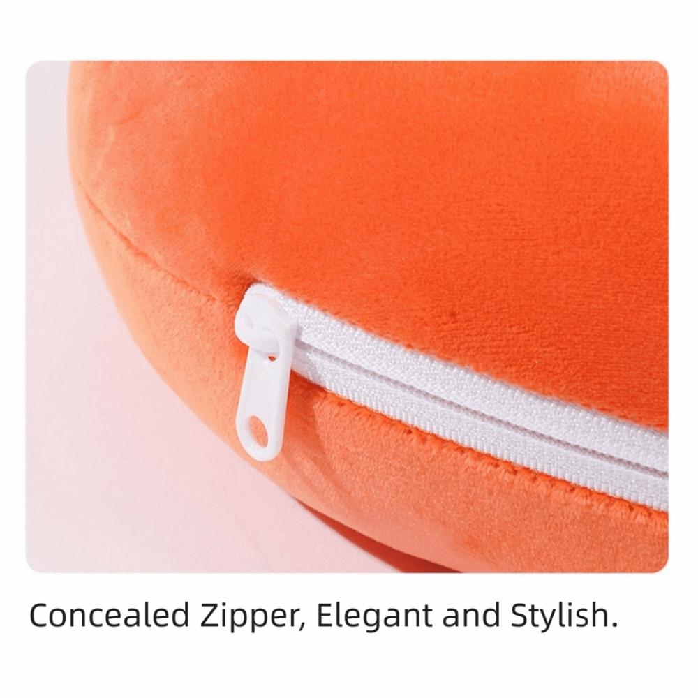 2 In 1 U-shaped Pillow Cartoon Soft Cute Fruit Neck Pillow Breathable Ergonomic Fruits Deformation Pillow Outdoor Activities