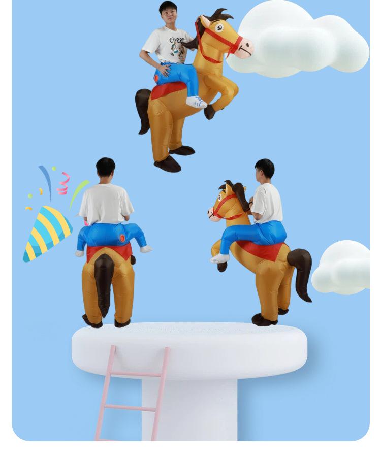 Disfraz Inflable de Caballo Divertido para Festivales y Actuaciones