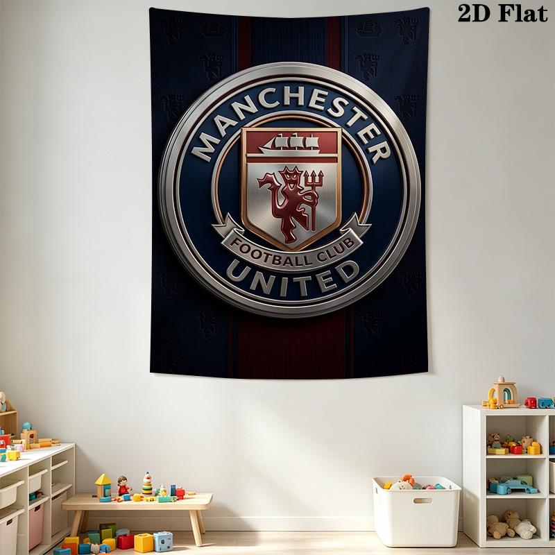 Manchester Crest Wallpaper Threepiece Set 1 Duvet Cover 2 Pillowcase Without Core Duvet Cover And Pillowcase Bedding Set