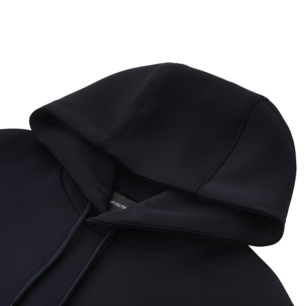 Emporio Armani Pattern Embroidered Hooded Long Sleeve Sweatshirt Men sweatshirt Navy-Blue 6R1MG9-1JHSZ-0920