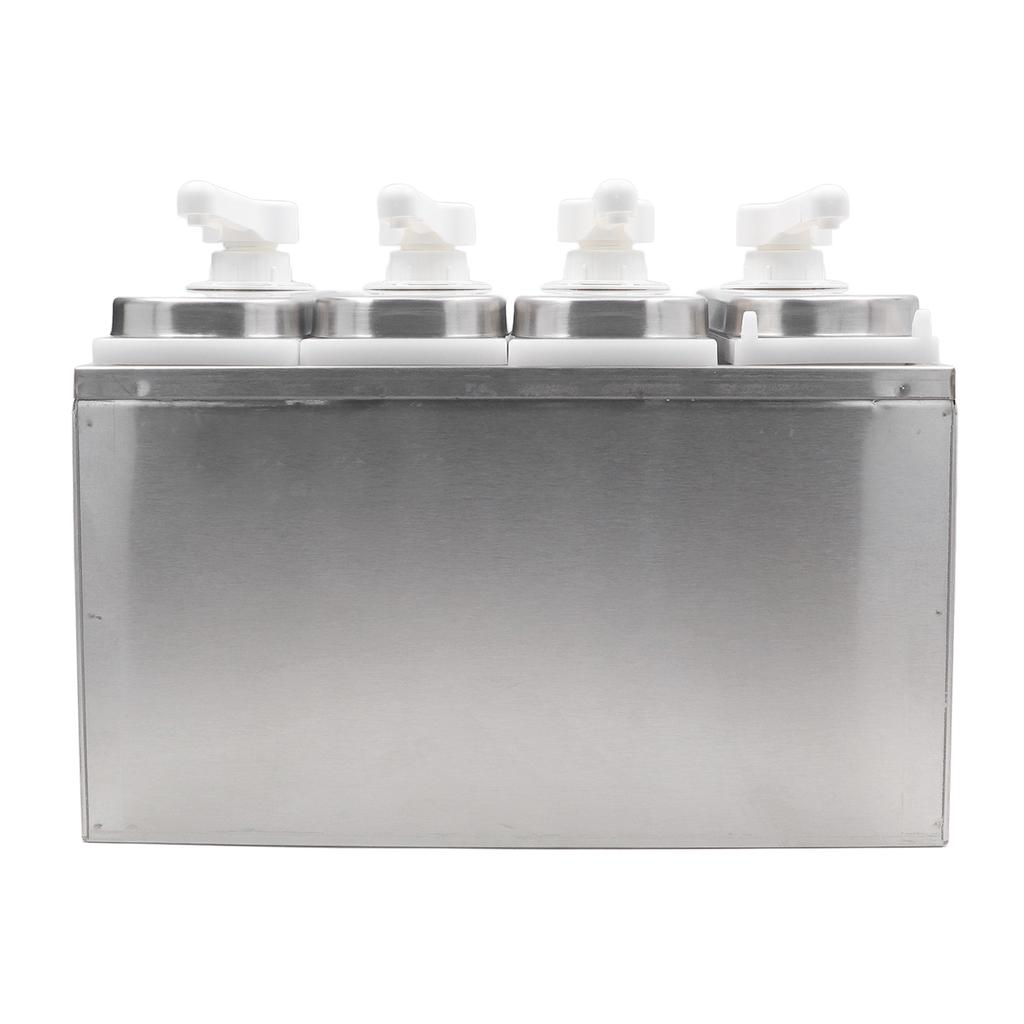 Sauce Dispenser Pump Salad Jam Seasoning Condiment Squeeze Pump Container with Base for Kitchen Restaurant