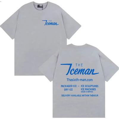 Vintage Washed Drake Iceman OVO Canadian Rapper Hip Hop Album Merch Double Sided Graphic T-shirt Men Women Printed Tee Summer Casual Fashion Clothing