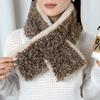 Autumn and Winter Lamb Wool Scarf, Women's Double-sided Light Luxury Shawl, Cross-matching Fashion Scarf, Fur Collar