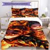 3pcs Duvet Cover Set (1*Duvet Cover + 2*Pillowcase, Without Core), Demon Slayer Print Soft All‑Season Bedding Set, Home Bedroom Decor Gift