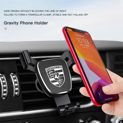 ABS Zwaartekracht Telefoonhouder Auto Luchtuitlaat GPS Stand Accessoires Voor Porsche Panamera Taycan 911 718 Macan Cayenne Boxster Cayman 918