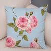 Nordicstyle Roses and Birds Cushion Cover Double Print Decor Plant Pillow Case Soft Plush Pillowcase for Sofa Home Children Room