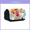 One Piece Anime Pattern Double Layer Flip Cover Stationery Storage Pencil Bag For Students And Office Use