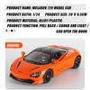 1/24 Scale McLaren 720S Alloy Sports Car Model Diecast and Toy Metal Vehicle Car Model High Simulation Collection Gift for Children