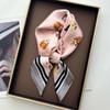 Cartoon Dog Print Women Square Scarf 70x70cm Silk Scarf Cute Shawl  Fashion Accessory