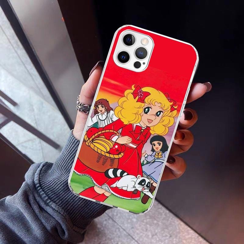 Candy 90s Anime Phone Case For iPhone 17 Air 11 13 Mini 14 15 Plus 16 12 Pro Max 16E SE 7 8 Pattern Soft TPU Back Cover  17 Air