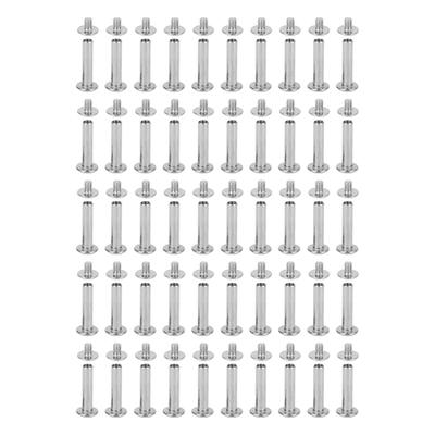 50 Juegos Remache Cabeza Redonda Plana M3.5 4.5x20x9mm Acero Inoxidable Tornillos de Fijación Set para