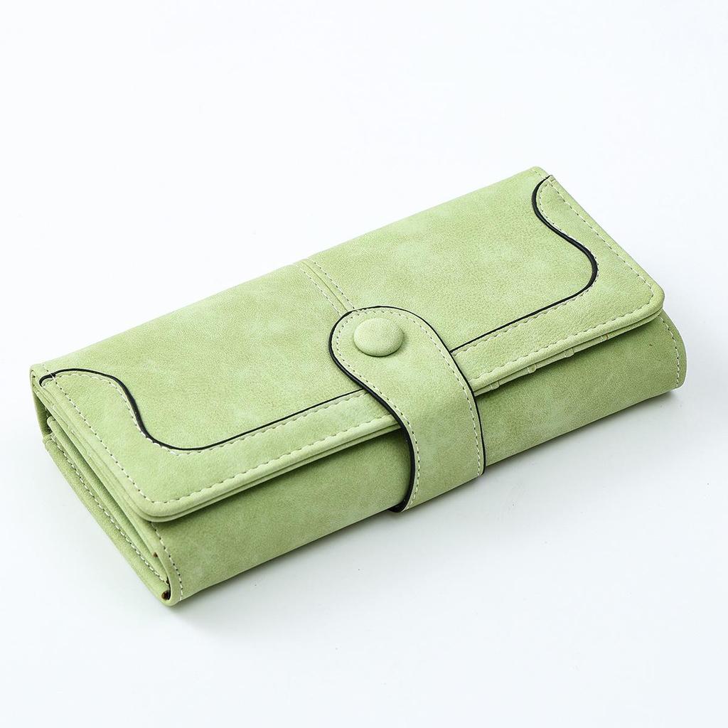 Women's Frosted PU Long Wallet Clutch - Large Capacity, Multi-purpose Card Holder