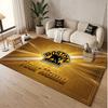Custom Rug Boston Bruins Pattern Print Name Text Soft Non‑Slip Floor Carpet for Home Indoor Decoration