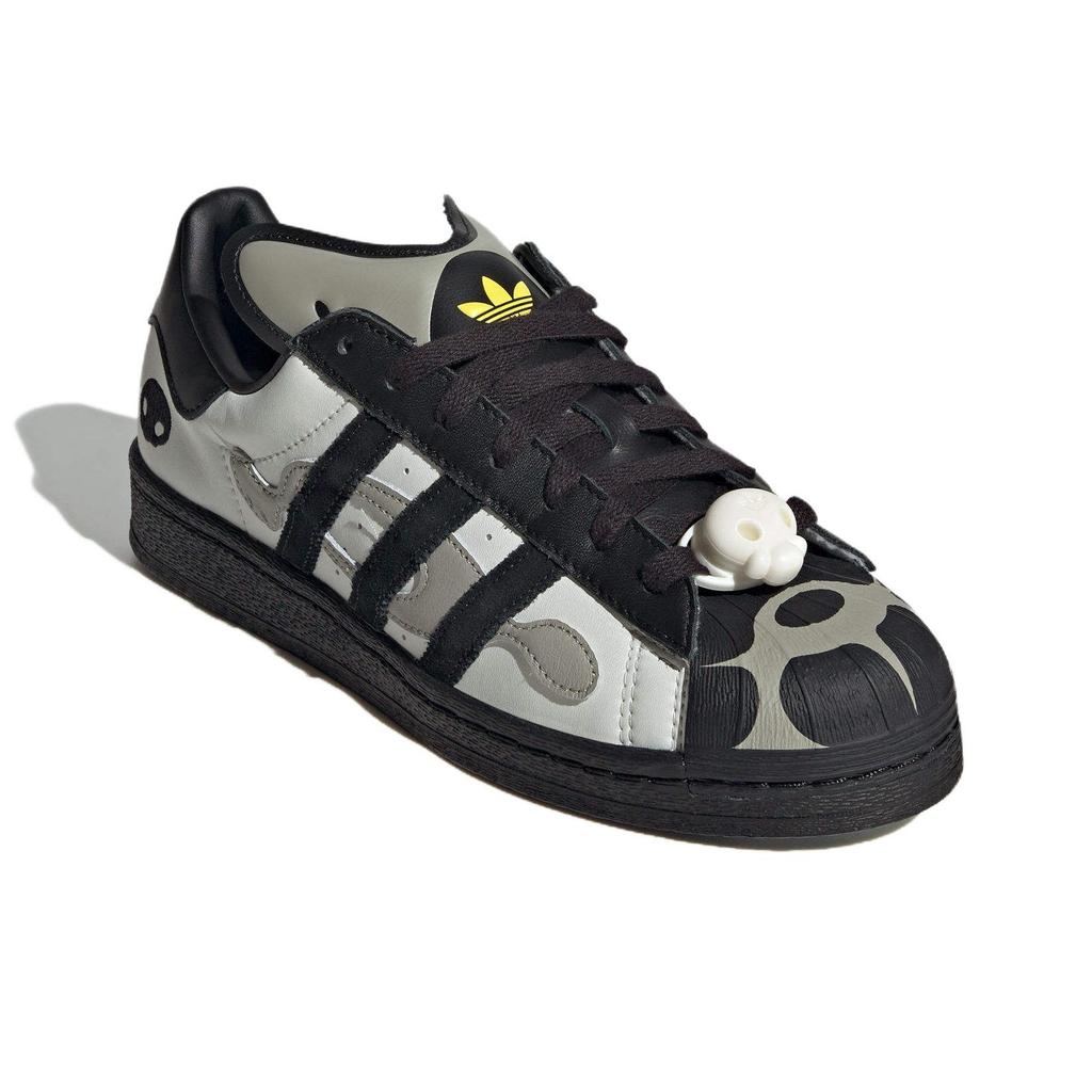 OFFGOD:TATE x adidas Superstar 82 Cinza Órbita Preto Core Amarelo Tênis Unissex JQ8778