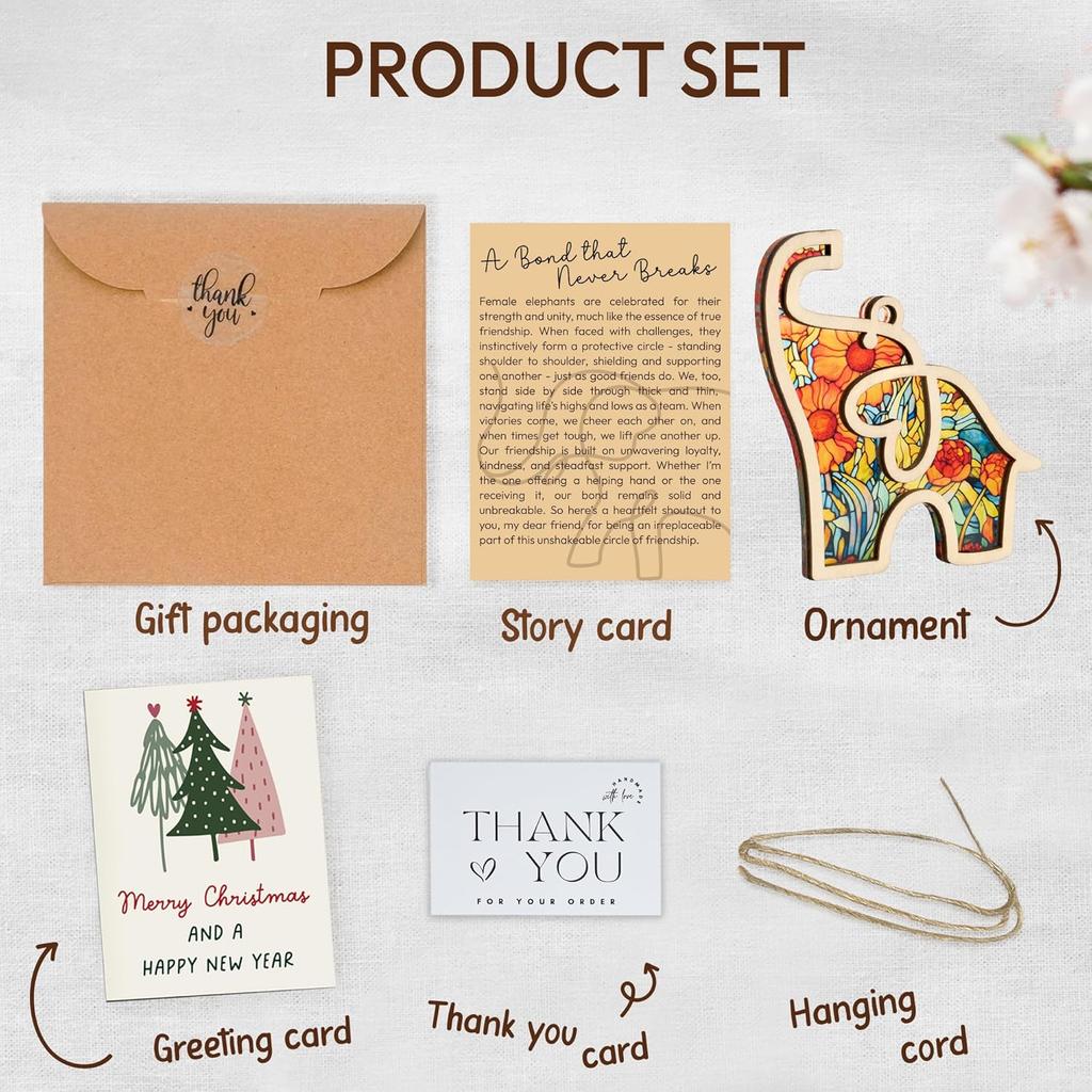 Best Friend, Friendship Elephant Ornament, Elephant Gift for Women, Unique Valentines Gifts for Friends, Birthday Valentines Day Gifts for Friends