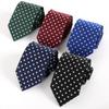 8CM Width Men Tie Polyester Material Business Necktie Fashion Polka Dot Formal Necktie  Interview