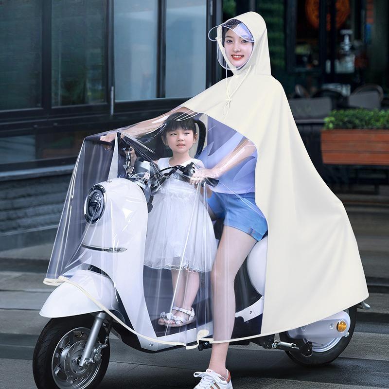 Passende verdickte übergroße Regenponchos für Eltern und Kinder Mutter-Kind Elektroroller Regenmäntel