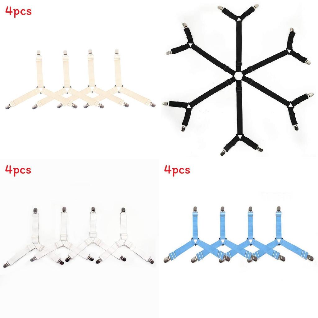 Adjustable Bed Sheet Clips Set For Nonslip Mattress And Curtain Securement